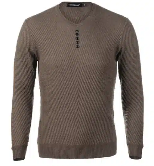 Men's Cashmere Wool V-Neck Pullover Slim Fit Sweaters