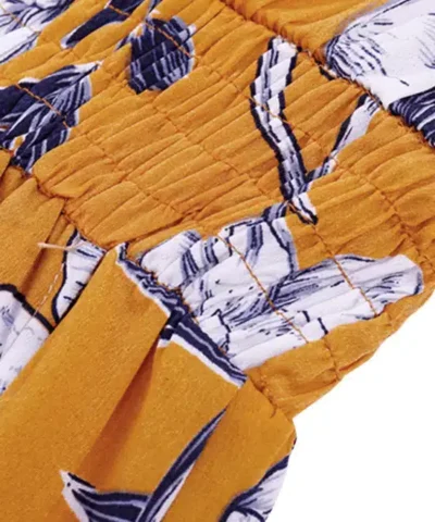 Women's Botanical Tucked-Front Dress