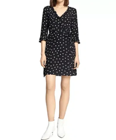 Eye Candy Dotted Faux Wrap Dress
