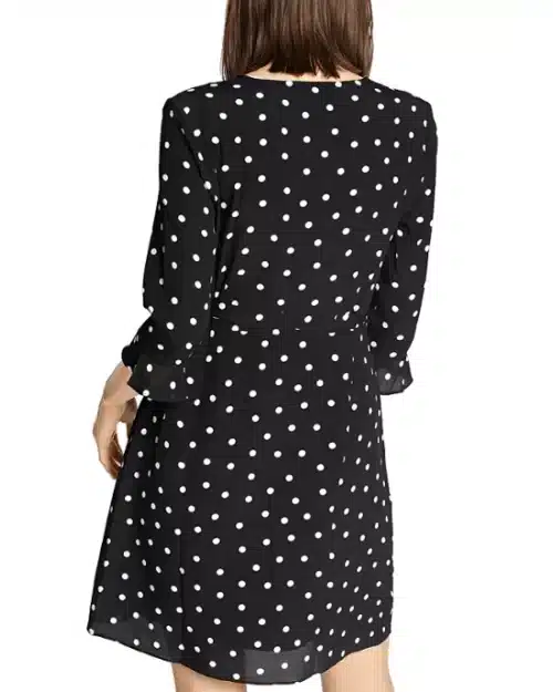 Eye Candy Dotted Faux Wrap Dress