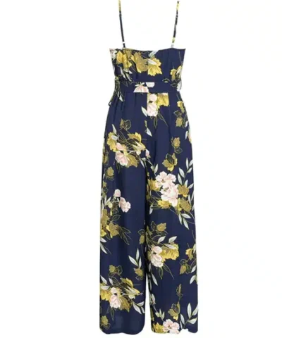 Women's V- Neck Floral Print Jumpsuits