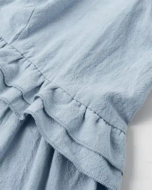 Women's Elegant Solid Ruffles Short Sleeve Dress