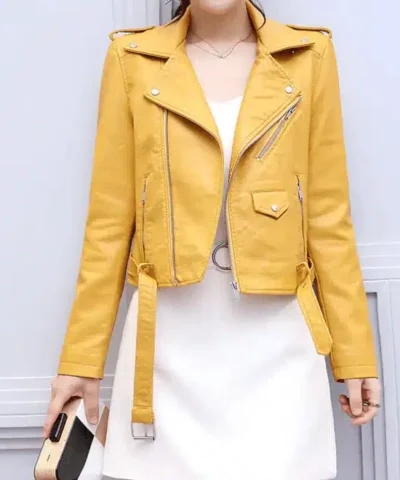 Women's Leather Moto Jacket