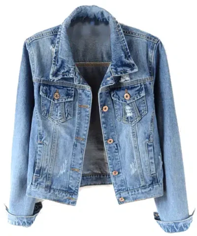 Women's Led Denim Jacket in Magnetic Blue