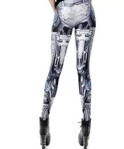 Women's Robot 3D Print Leggings