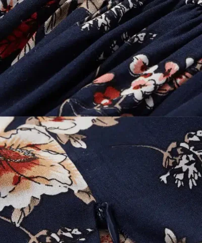 Women's Multicolor Floral High Waist A Line Dress