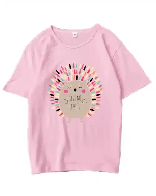 Women's Hedgehog Print Short Sleeve T-Shirt