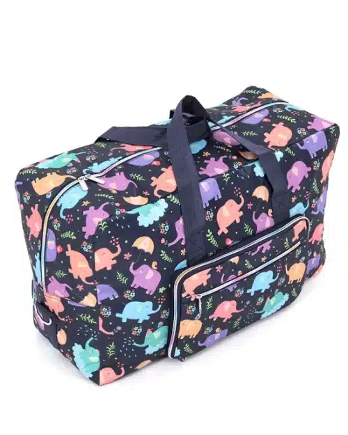 Multicolor Animal Graphic Print Foldable Large Travel Bag