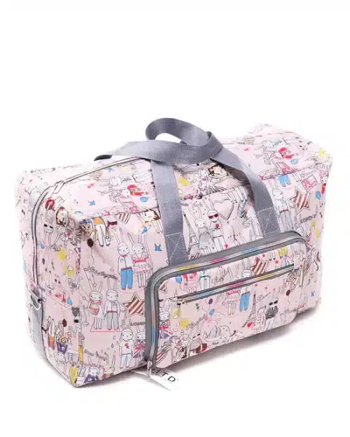 Multi Graphic Print Foldable Large Travel Bag
