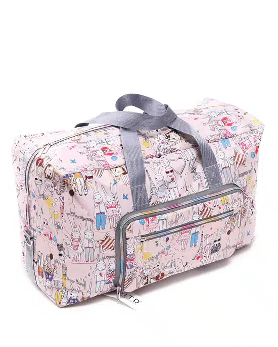 Multi Graphic Print Foldable Large Travel Bag