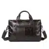 Men's Leather Satchel Briefcase Shoulder Bag
