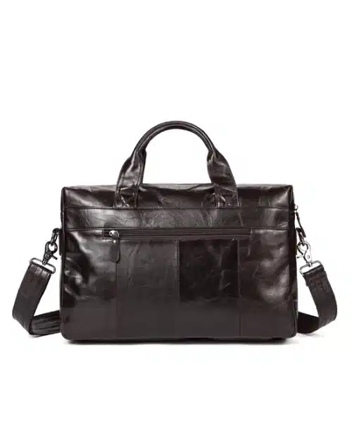 Men's Leather Satchel Briefcase Shoulder Bag