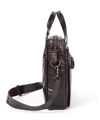 Men's Leather Satchel Briefcase Shoulder Bag