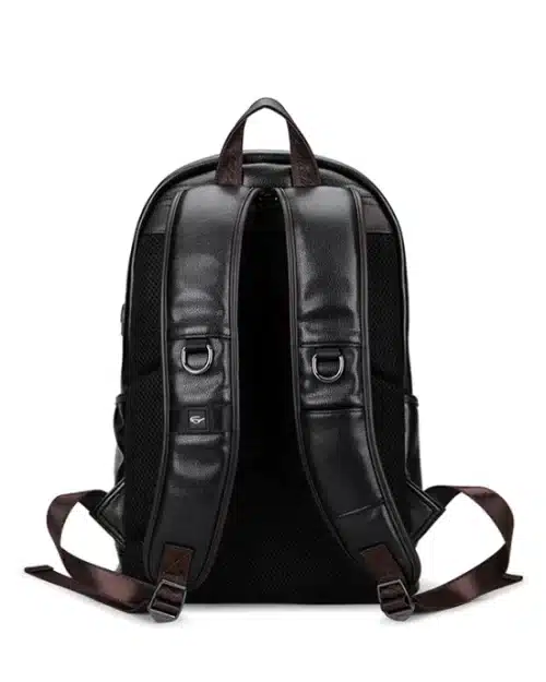 Men's External USB Charge Waterproof Backpack. Black