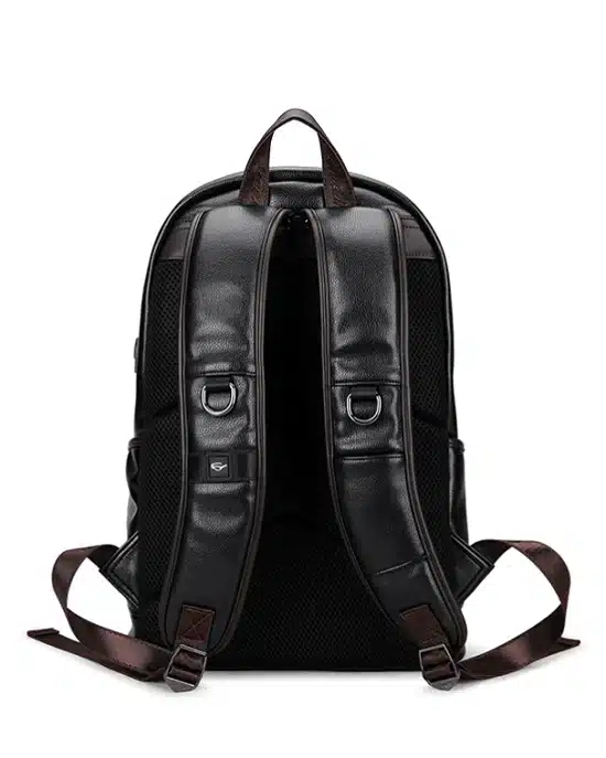 Men's External USB Charge Waterproof Backpack. Black