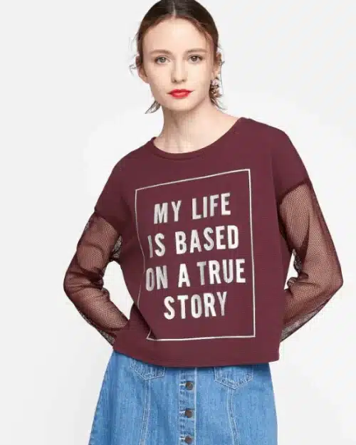 Women's Chiffon Solid Chic Knitted Tees