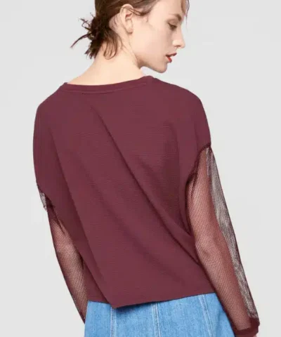 Women's Chiffon Solid Chic Knitted Tees