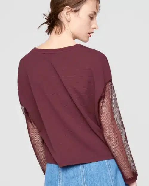 Women's Chiffon Solid Chic Knitted Tees