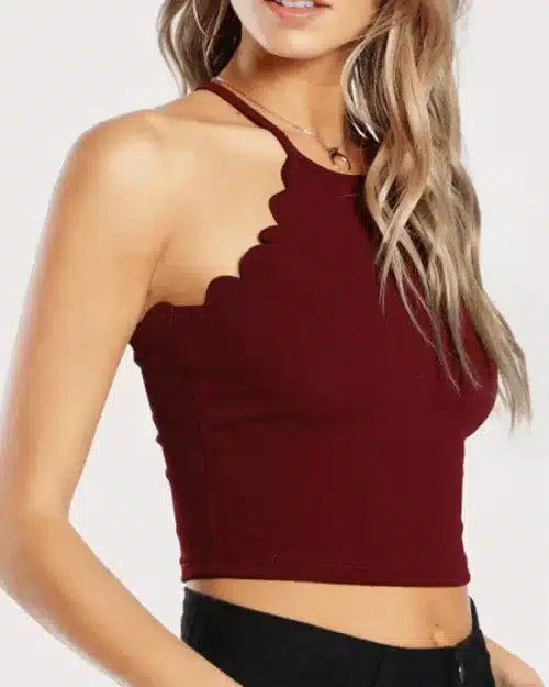 Women's Summer Fitness Skinny Tight Bustier Crop Top Tee