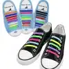 Fashionable 10 Color Lot Elastic Silicone Shoelaces For Men and  Women Lacing Shoes