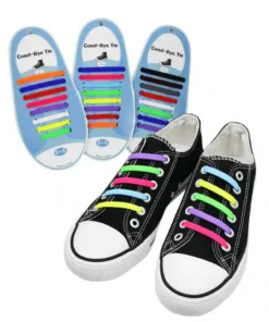 Fashionable 10 Color Lot Elastic Silicone Shoelaces For Men and  Women Lacing Shoes