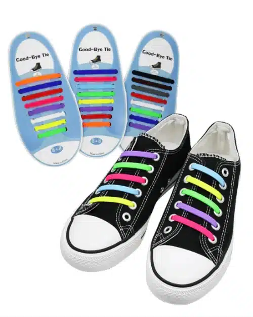 Fashionable 10 Color Lot Elastic Silicone Shoelaces For Men and  Women Lacing Shoes
