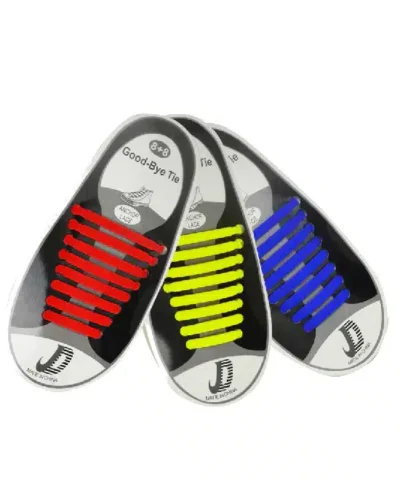 Fashionable 10 Color Lot Elastic Silicone Shoelaces For Men and  Women Lacing Shoes