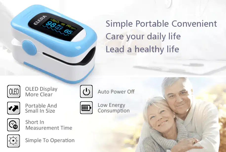 Elera Finger Pulse Oximeter-160C With Case