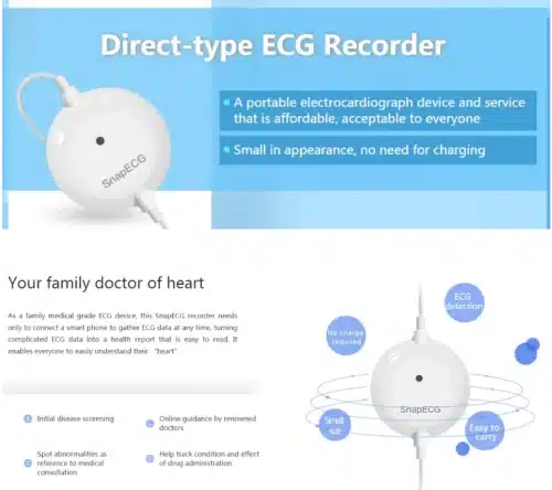 Pelvifine Portable Mini Wearable electrocardiogram ECG Monitor