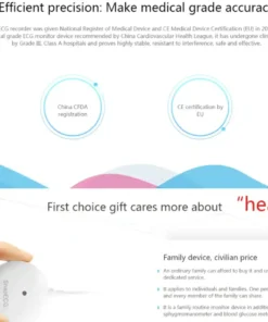 Pelvifine Portable Mini Wearable electrocardiogram ECG Monitor