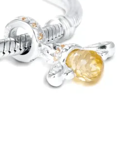 Strollgirl 925 Sterling Silver Lovely Golden Bee Charm fit Bracelet