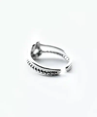 Stroll Girl 925 Sterling Silver Vintage Woven Twist Double Knot Adjustment Ring