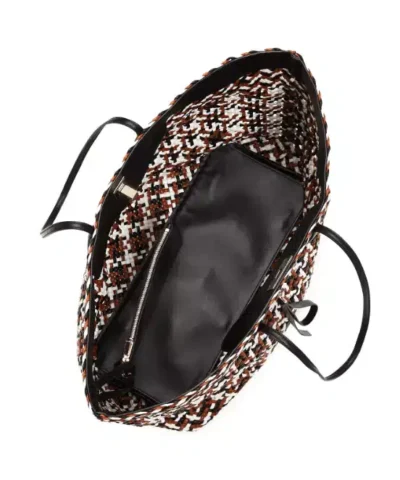 Salvatore Ferragamo Multicolored Woven Leather Studio Tote