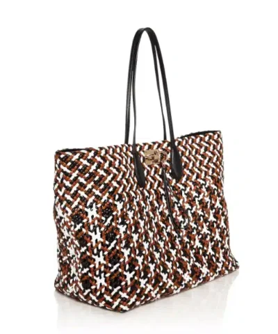 Salvatore Ferragamo Multicolored Woven Leather Studio Tote