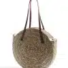 Women's Hand Straw Woven Natural Oval Large Big Tote