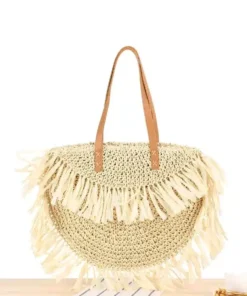 Women's Spike Paper Rattan Shoulder Bags