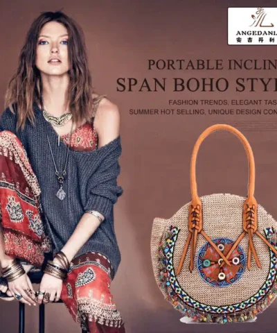 Women's Straw Boho Ethnic Totes