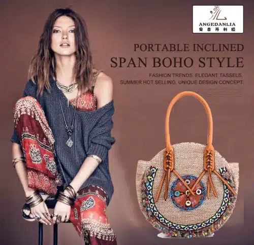 Women's Straw Boho Ethnic Totes