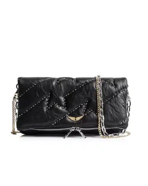 Zadig & Voltaire Rocky ZV Studded Leather Clutch