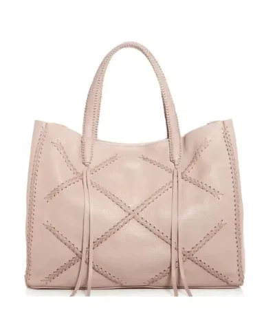 Callista Iconic Cross-Stitch Leather Tote