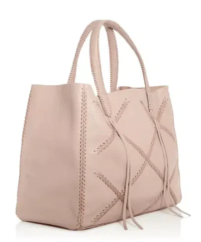 Callista Iconic Cross-Stitch Leather Tote