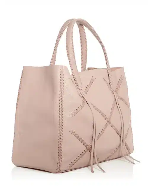 Callista Iconic Cross-Stitch Leather Tote
