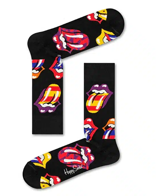 Happy Socks - Colorful Band Themed Comfortable Rolling Stones Socks