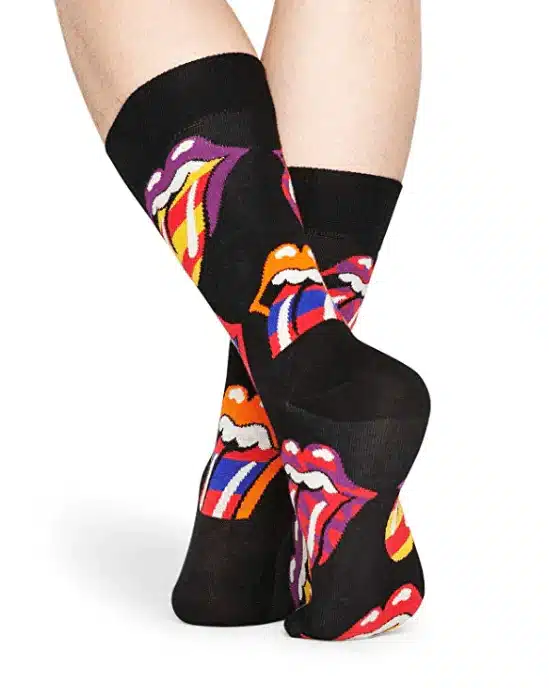 Happy Socks - Colorful Band Themed Comfortable Rolling Stones Socks