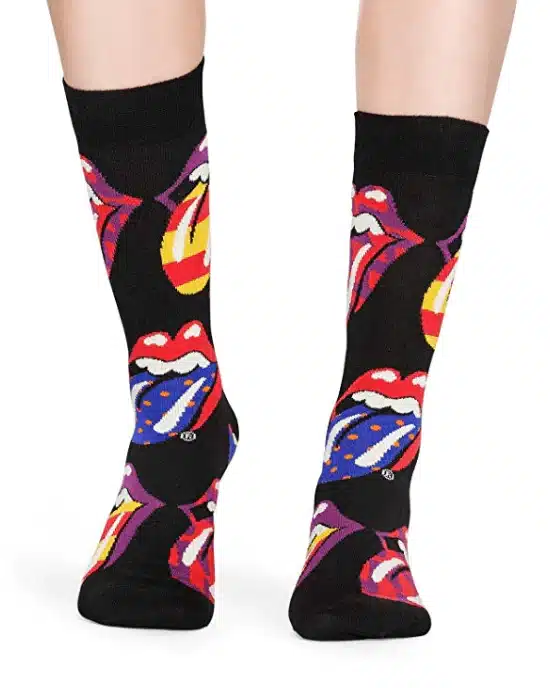 Happy Socks - Colorful Band Themed Comfortable Rolling Stones Socks