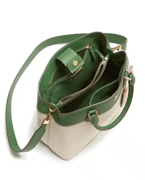 Tory Burch Robinson Canvas Color-Block Tote