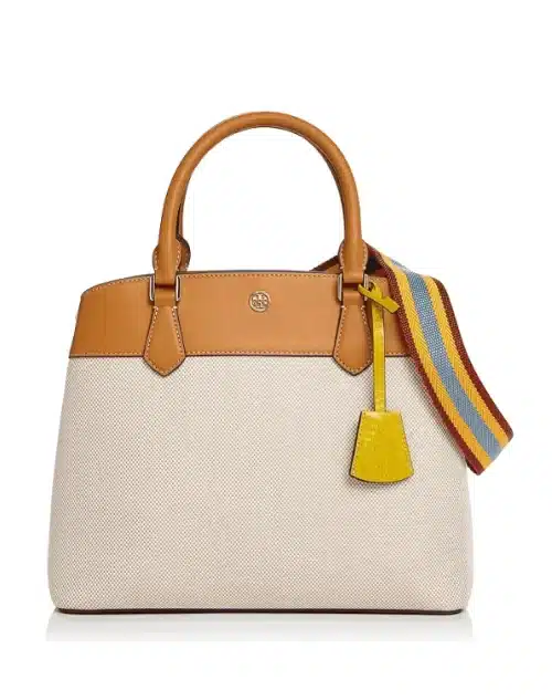 Tory Burch Robinson Canvas Color-Block Tote