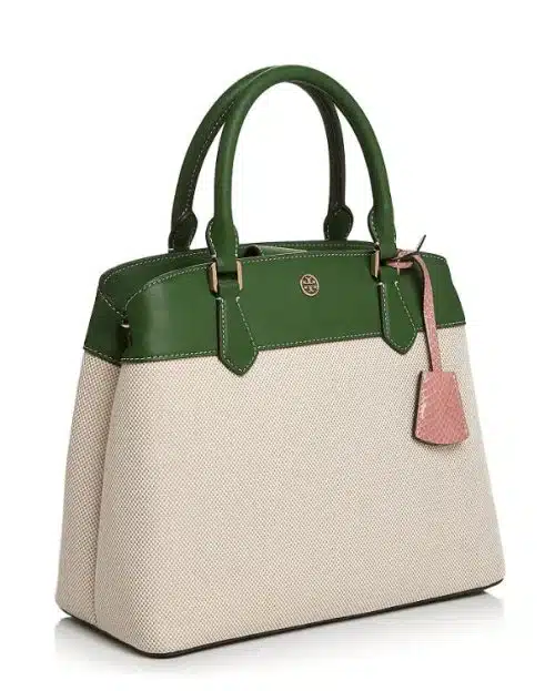 Tory Burch Robinson Canvas Color-Block Tote