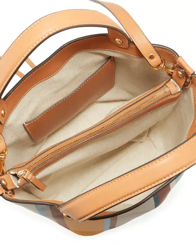 Tory Burch Miller Striped Bucket Bag