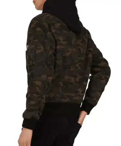 The Kooples Camouflage Hooded Zip-Front Jacket